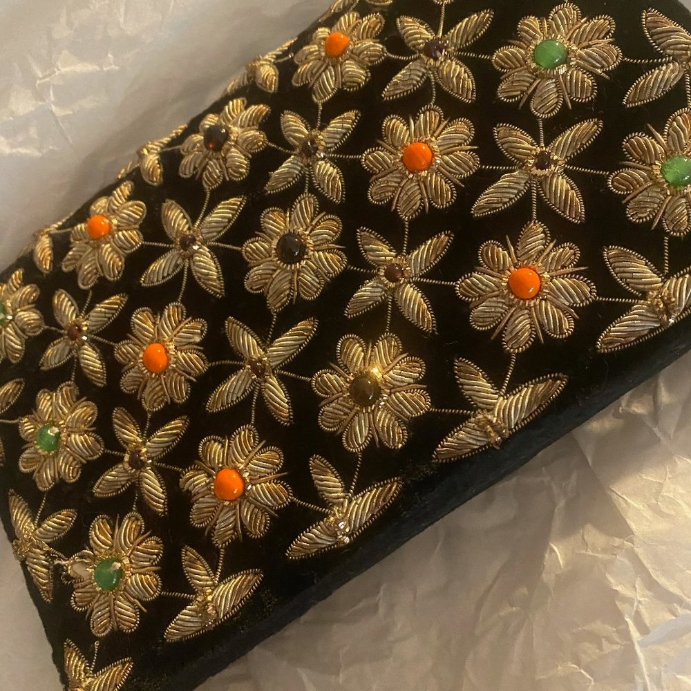 Adolfo Dominguez Embellished Evening Purse